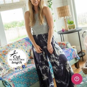 NWT - Natural Life - Make A Move Wide-Leg Palazzo Pant - Midnight Tie-Dye